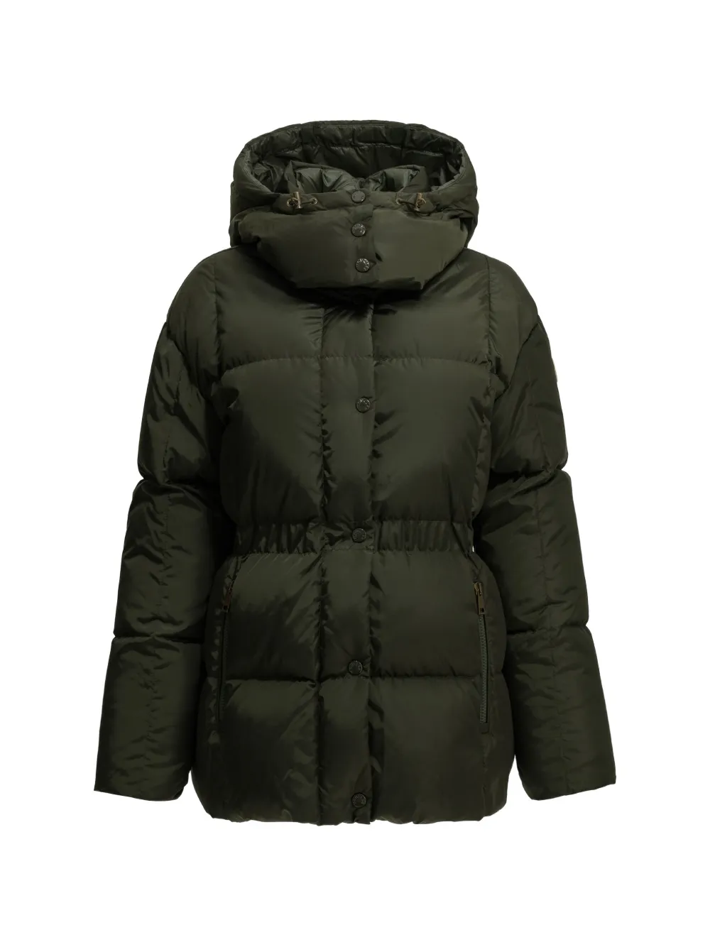 Moncler Agneux quilted hooded coat Groen