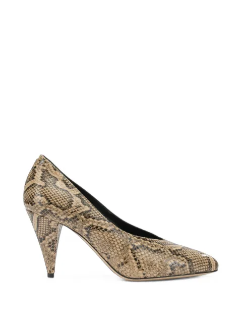 Casadei snake-effect leather pumps