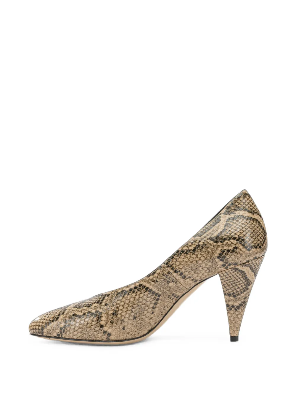 Casadei snake-effect leather pumps Beige