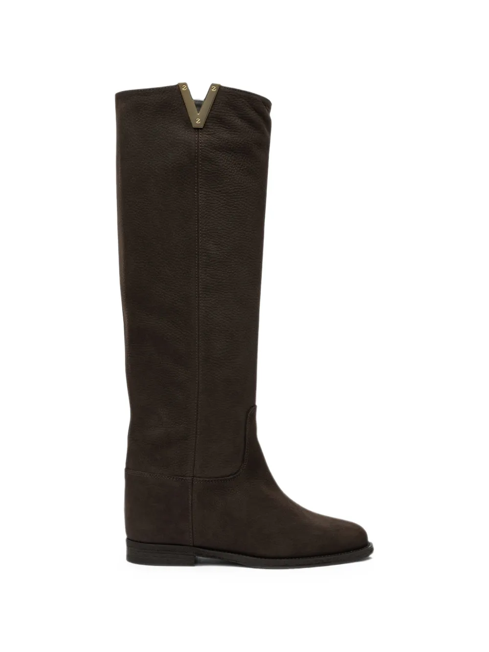 Via Roma 15 logo-plaque leather boots Bruin