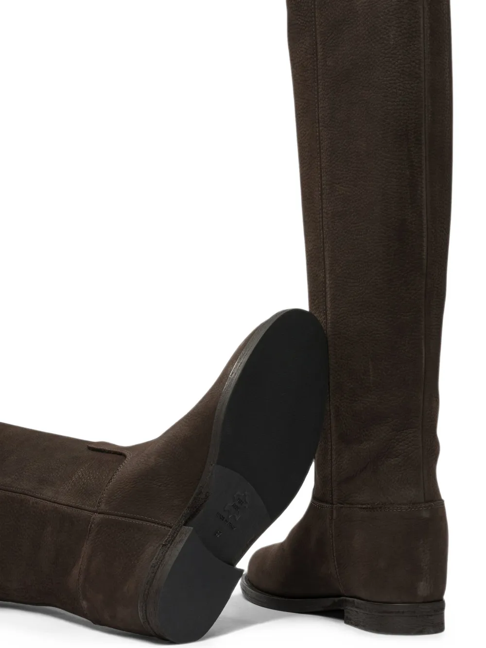 Via Roma 15 logo-plaque leather boots Bruin
