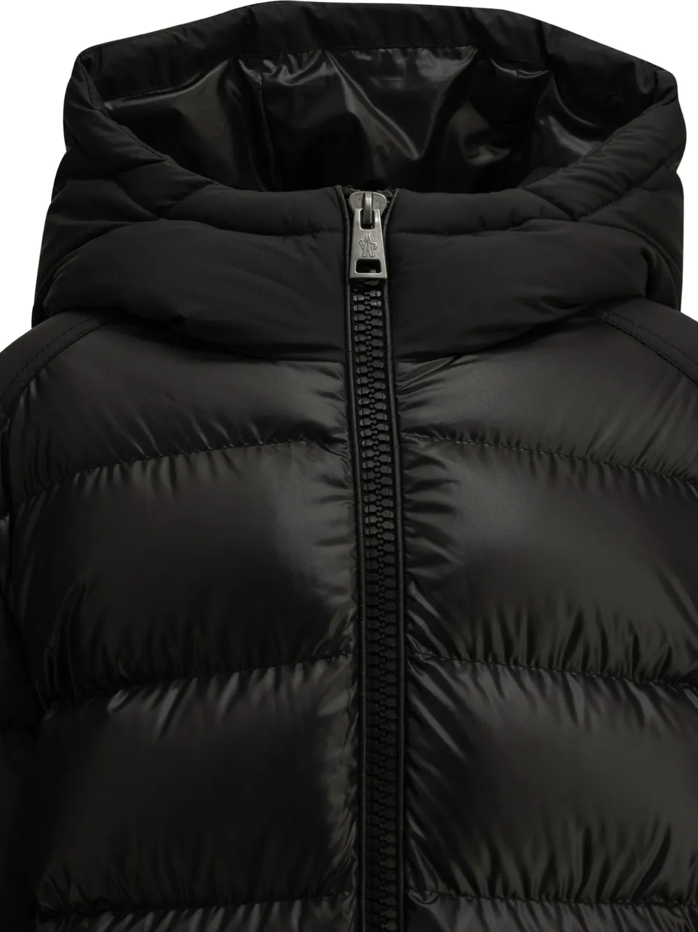 Moncler Enfant Gewatteerde jas met capuchon Zwart