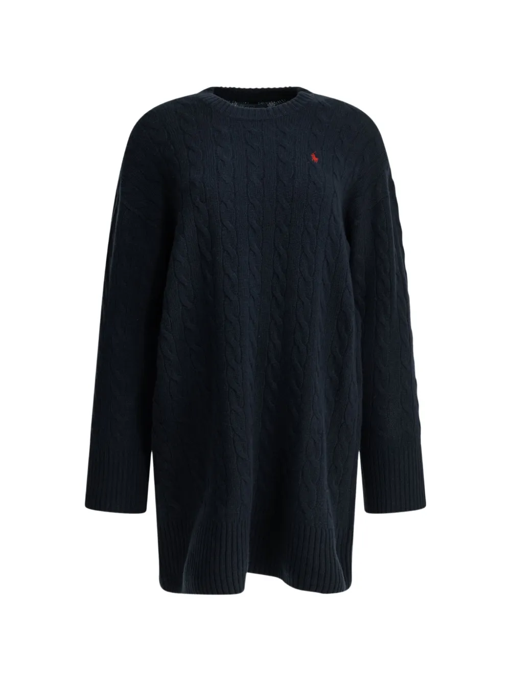 Polo Ralph Lauren cable-knit logo-embroidered dress - Blu