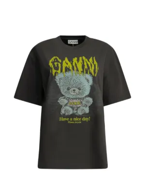 GANNI ベアコミックプリント Tシャツ | ブラック | FARFETCH JP