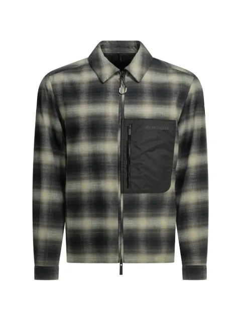 Moncler check-pattern padded coat