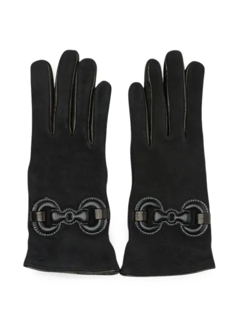 Restelli horsebit-detail suede gloves
