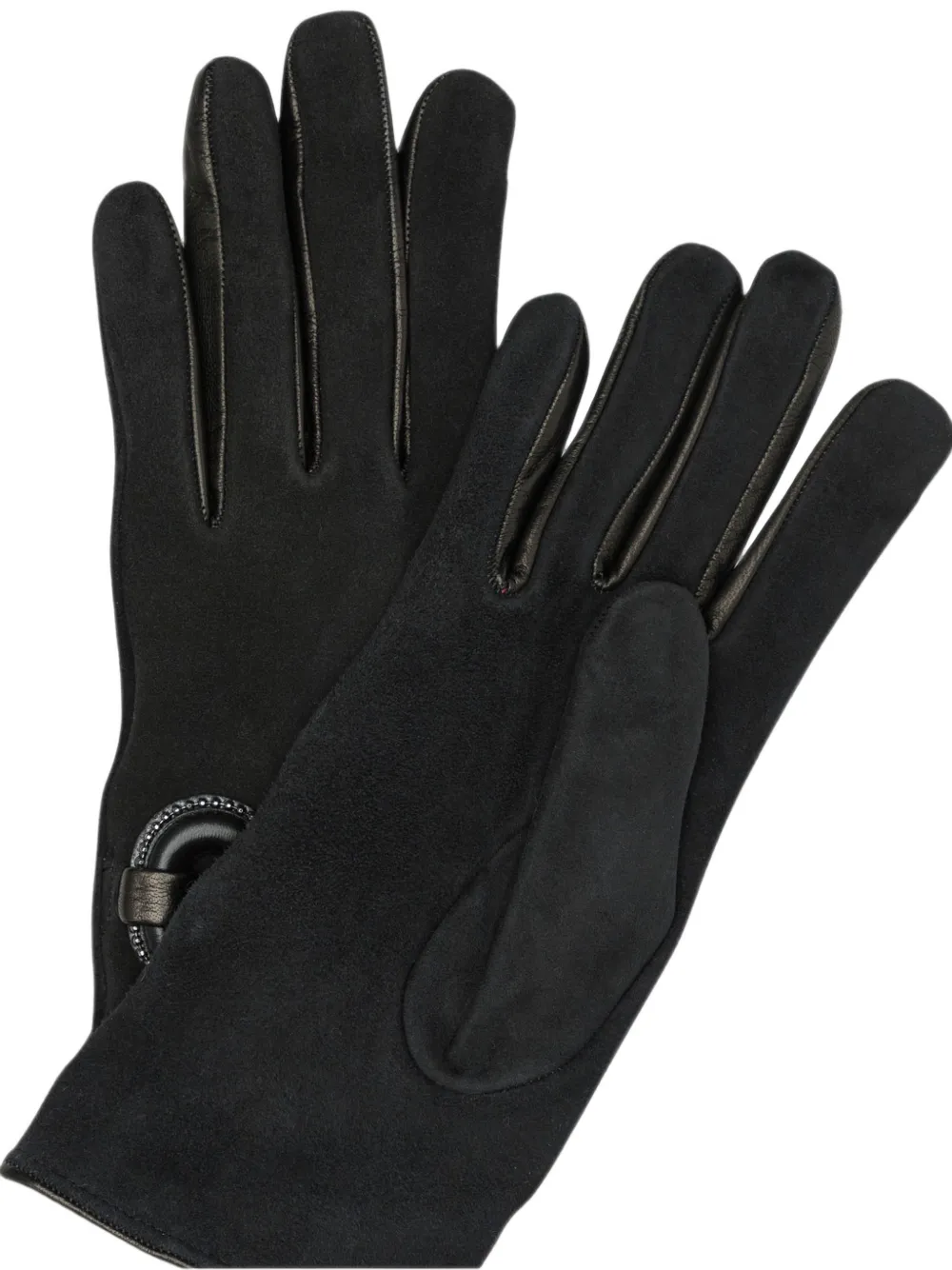 Restelli Handschoenen met horsebit-detail Zwart