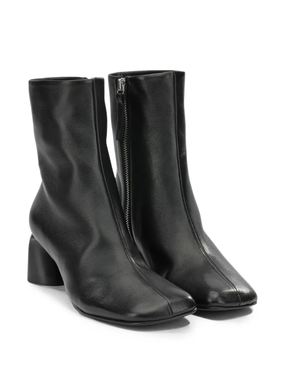 Halmanera side-zip leather ankle boots Zwart