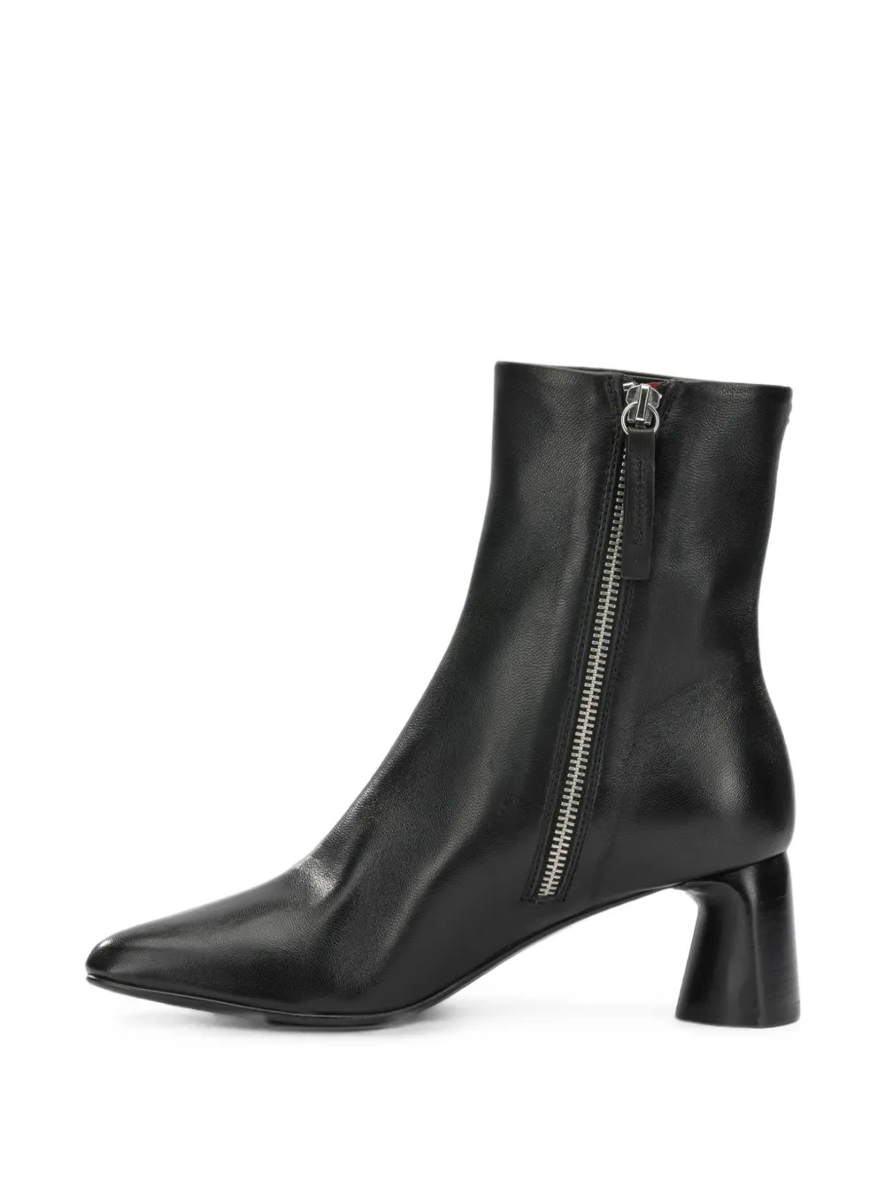 Halmanera side-zip leather ankle boots Zwart