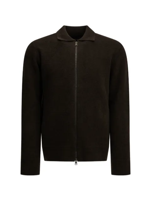 Tagliatore cardigan med lynlås og krave