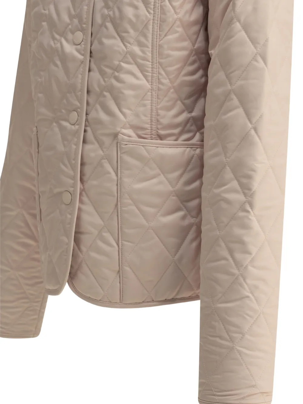 Burberry Kids Gewatteerd jack met ribfluwelen kraag Roze