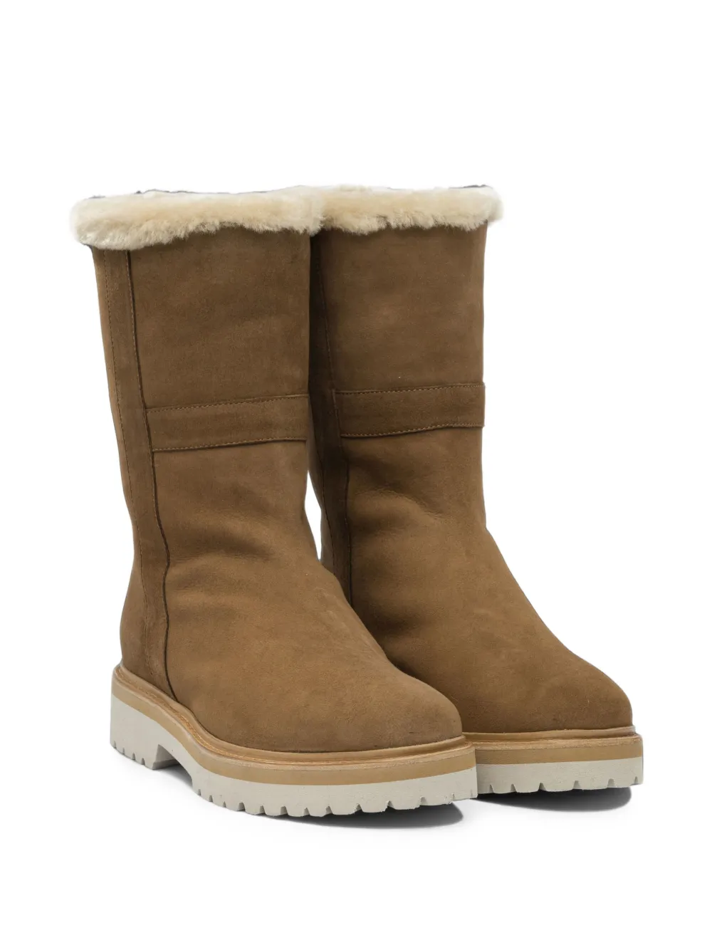 Maretto shearling-trim suede boots Bruin