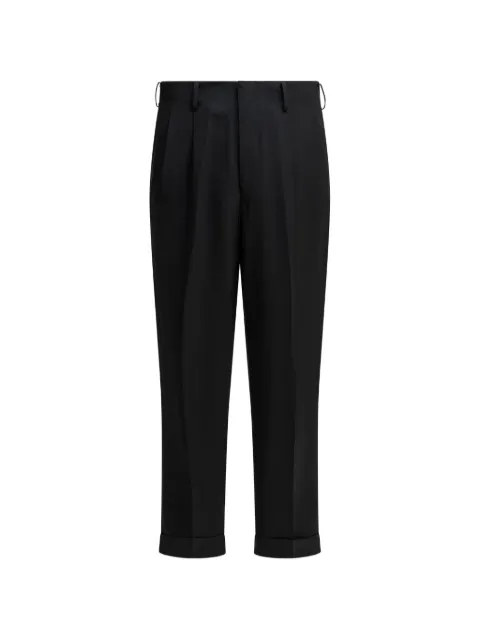 A.PRESSE pleated turned-up trousers