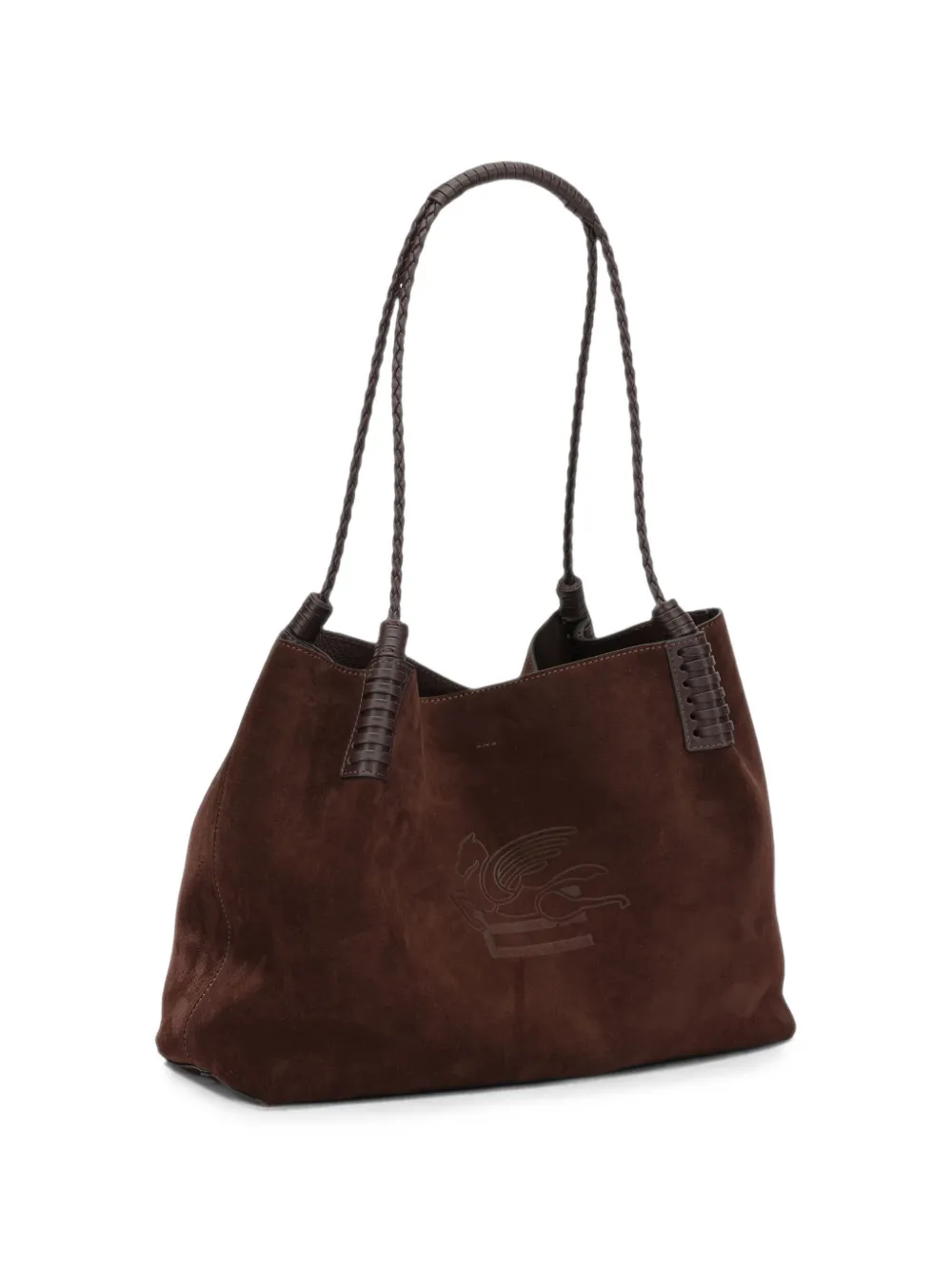 ETRO Kleine Libra suède schoudertas Bruin