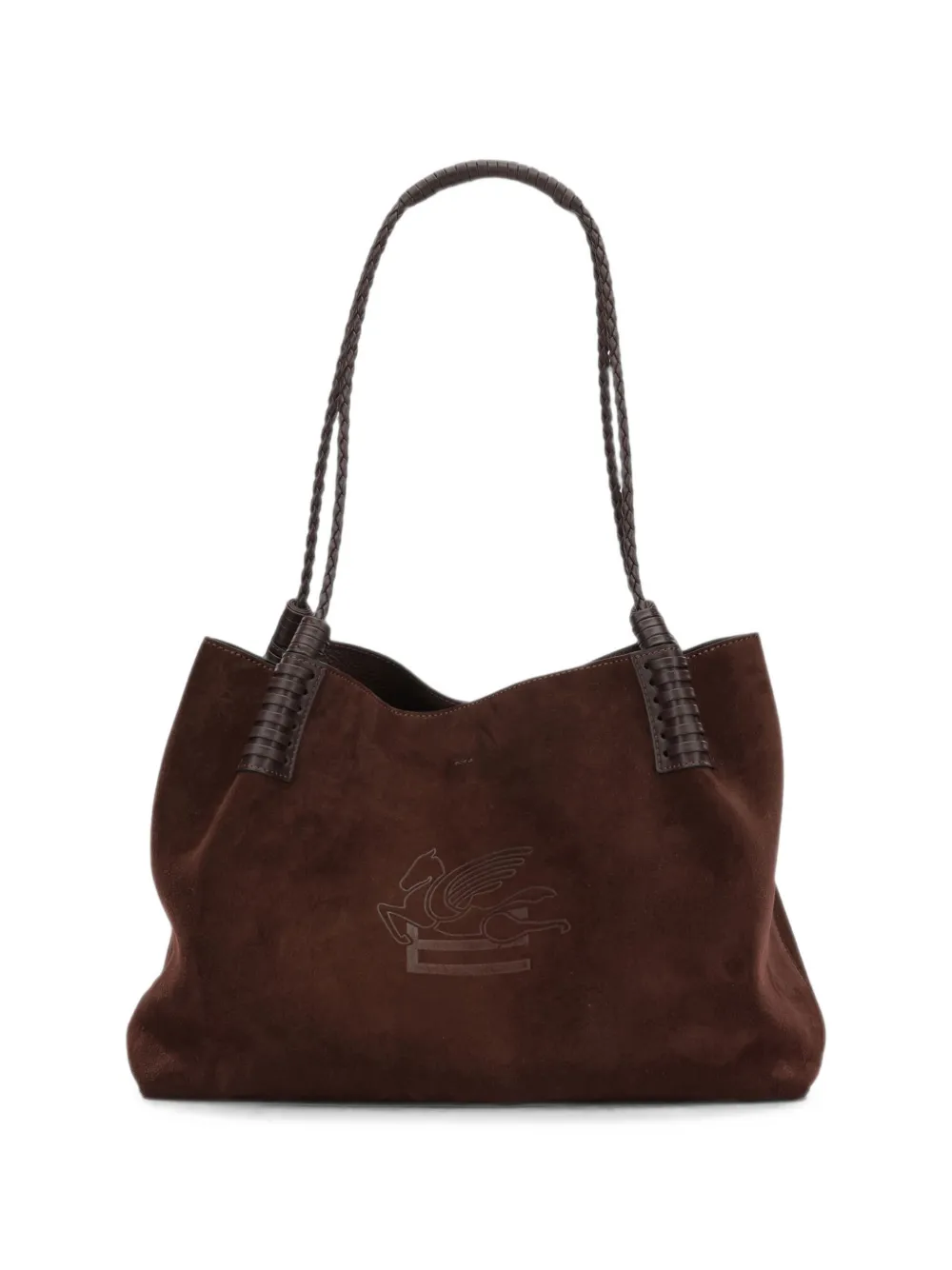 ETRO small Libra suede shoulder bag - Marrone
