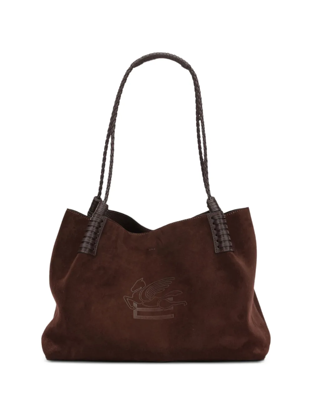 ETRO small Libra suede shoulder bag - Marrone