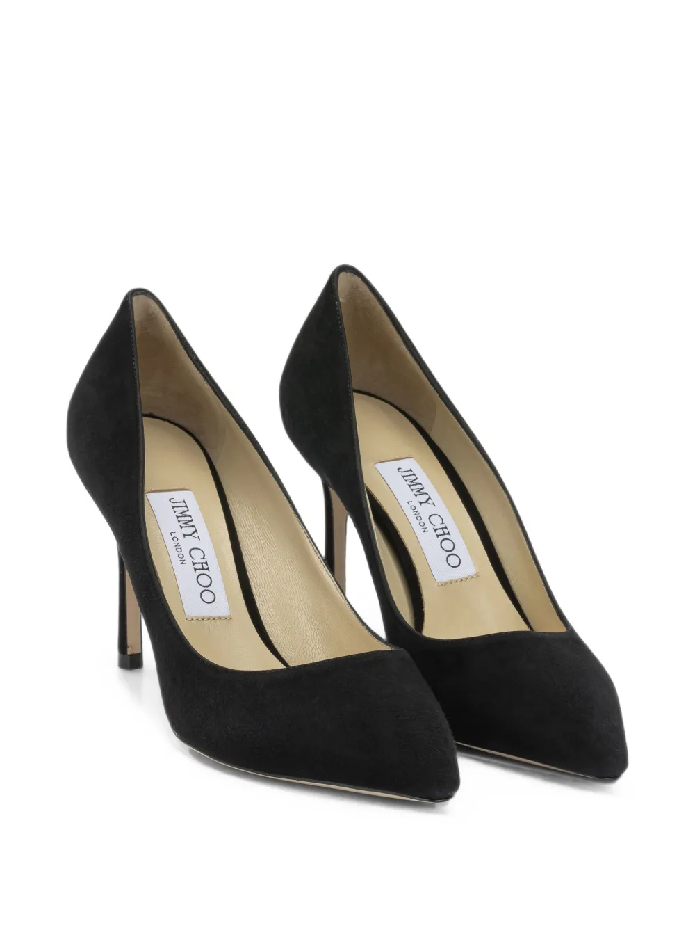 Jimmy Choo Romy 85 zwarte suède pumps met puntige neus