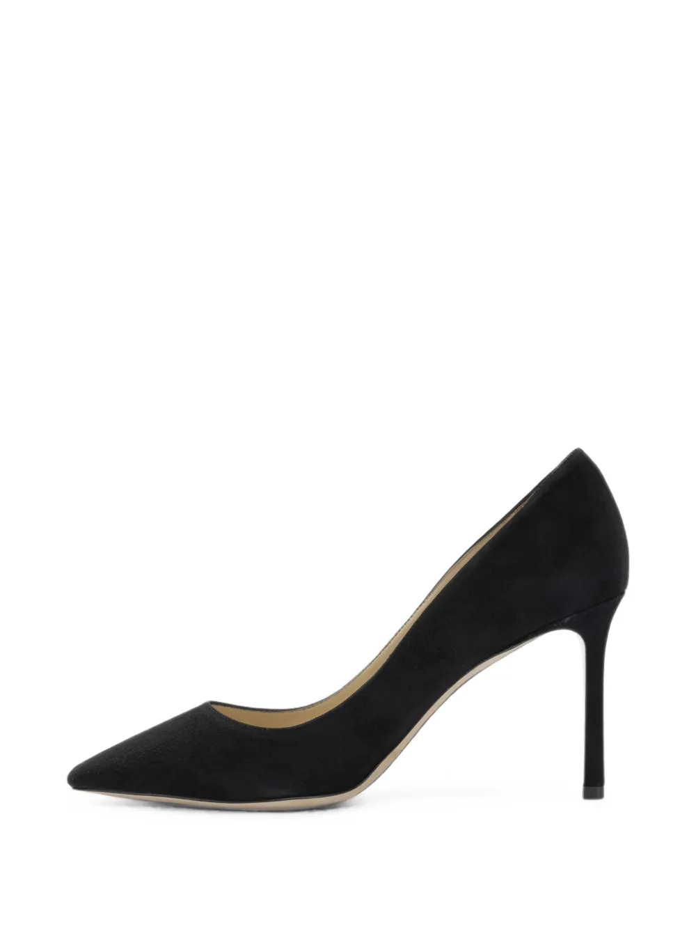 Jimmy Choo Romy 85 zwarte suède pumps met puntige neus
