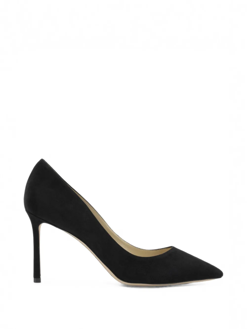 Jimmy Choo Romy 85 zwarte suède pumps met puntige neus