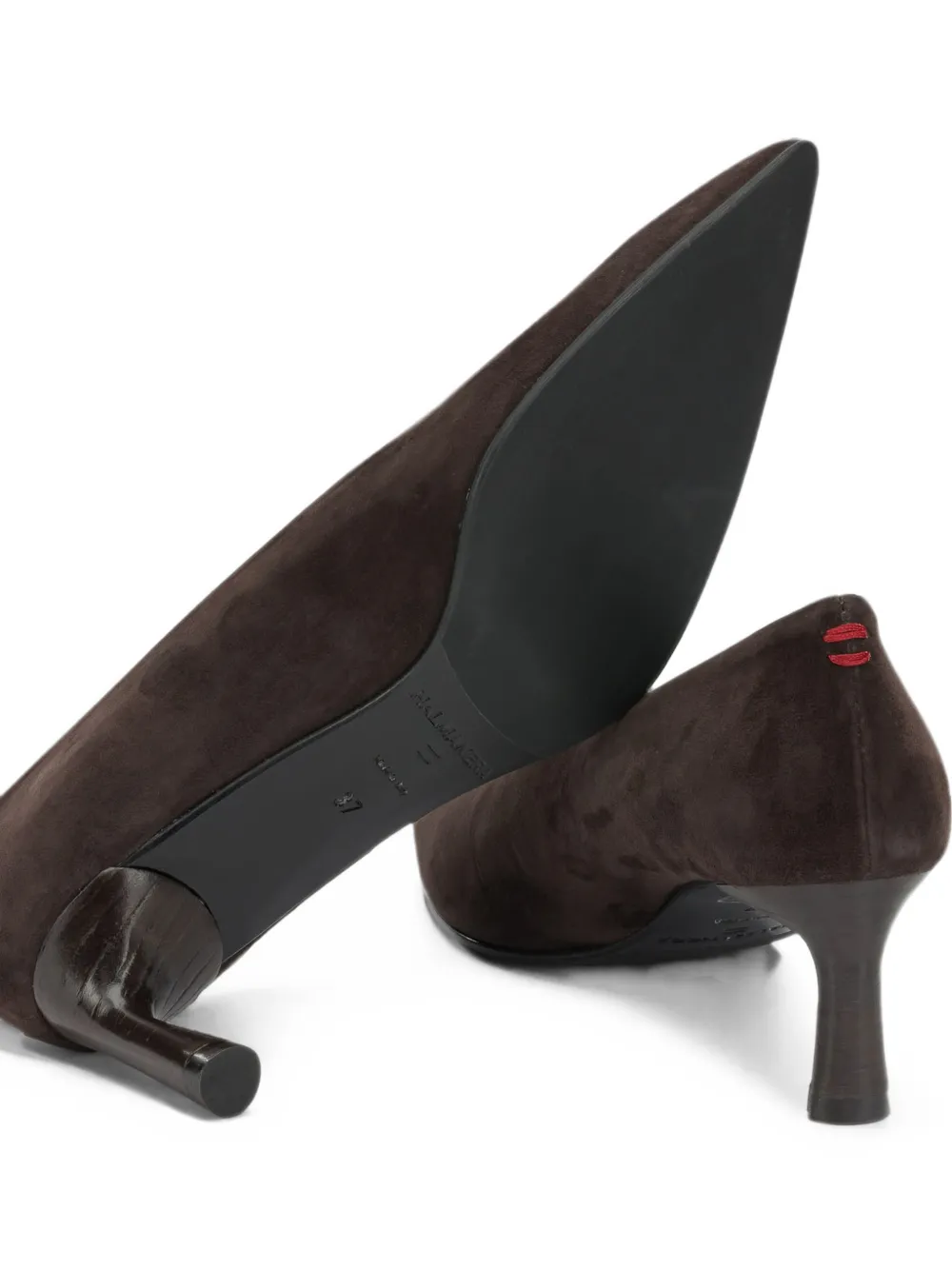 Halmanera pointed-toe suede pumps Bruin