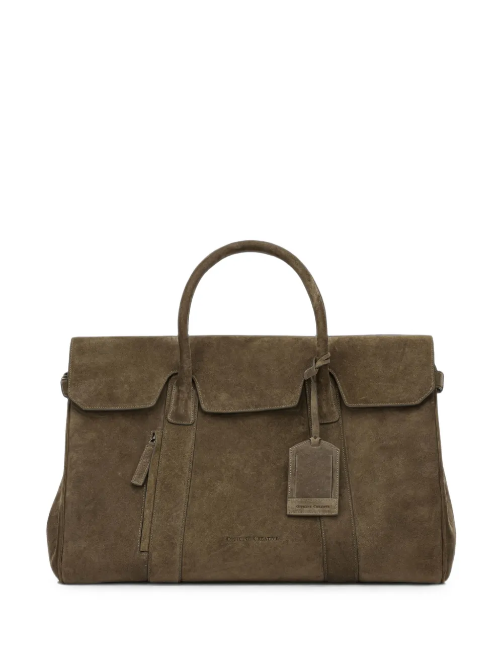 Officine Creative Bostonian 001 suede tote bag