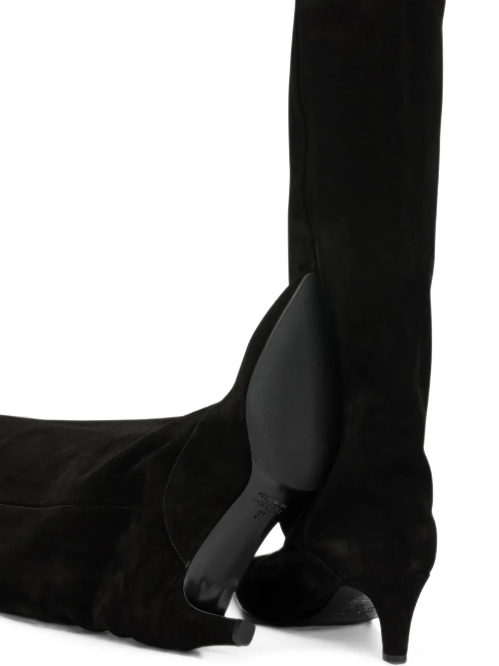 strategia shoes pointed-toe suede boots Zwart