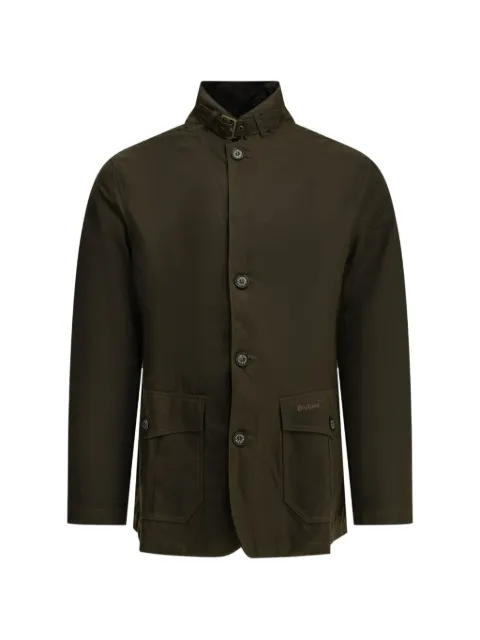 Barbour Lutz buckled-collar waxed-cotton jacket