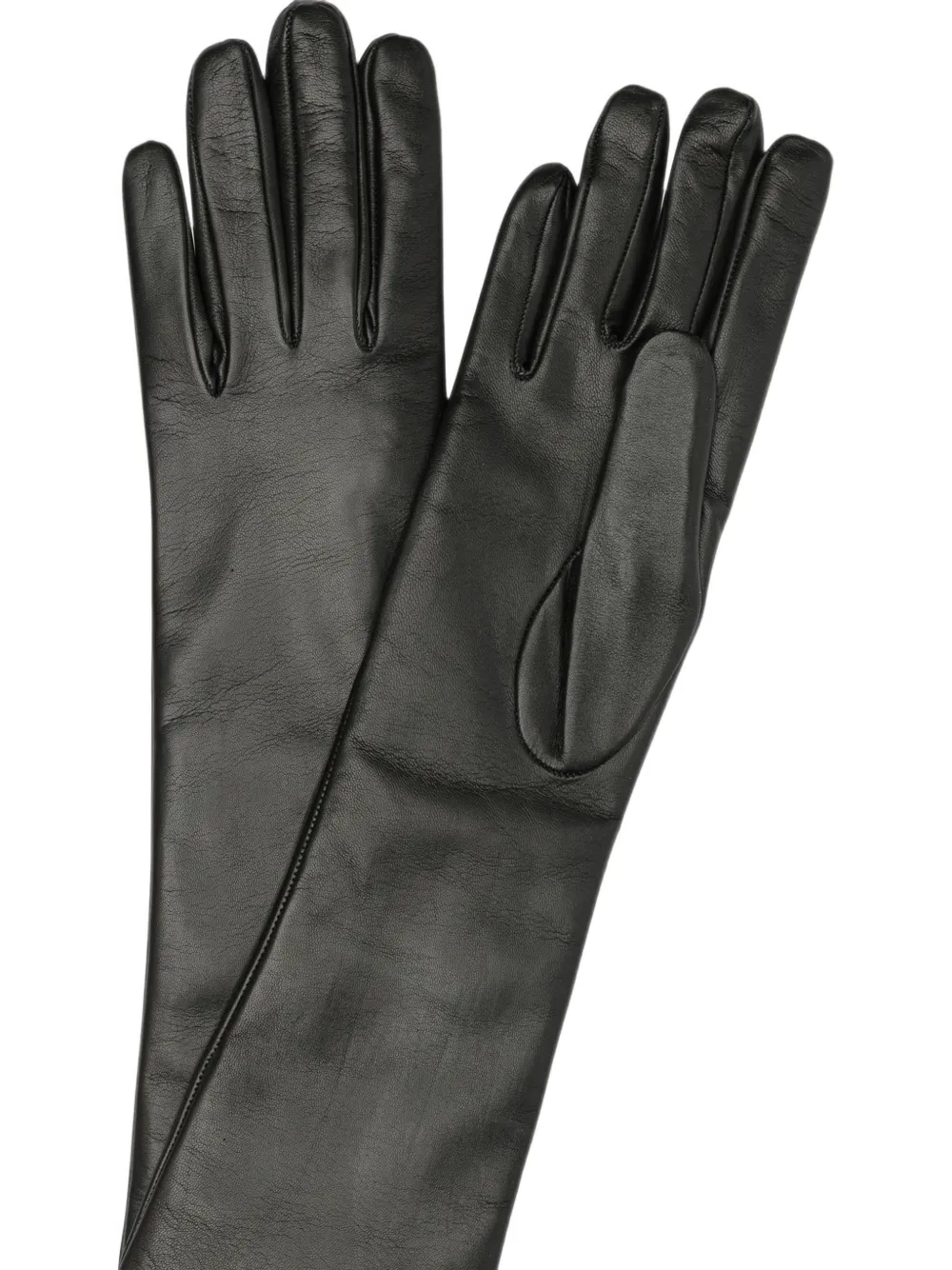 Restelli Leren handschoenen met kasjmier voering Zwart