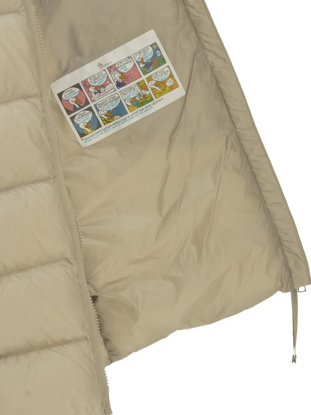 Moncler Suyenne gewatteerd donsjack met capuchon Beige