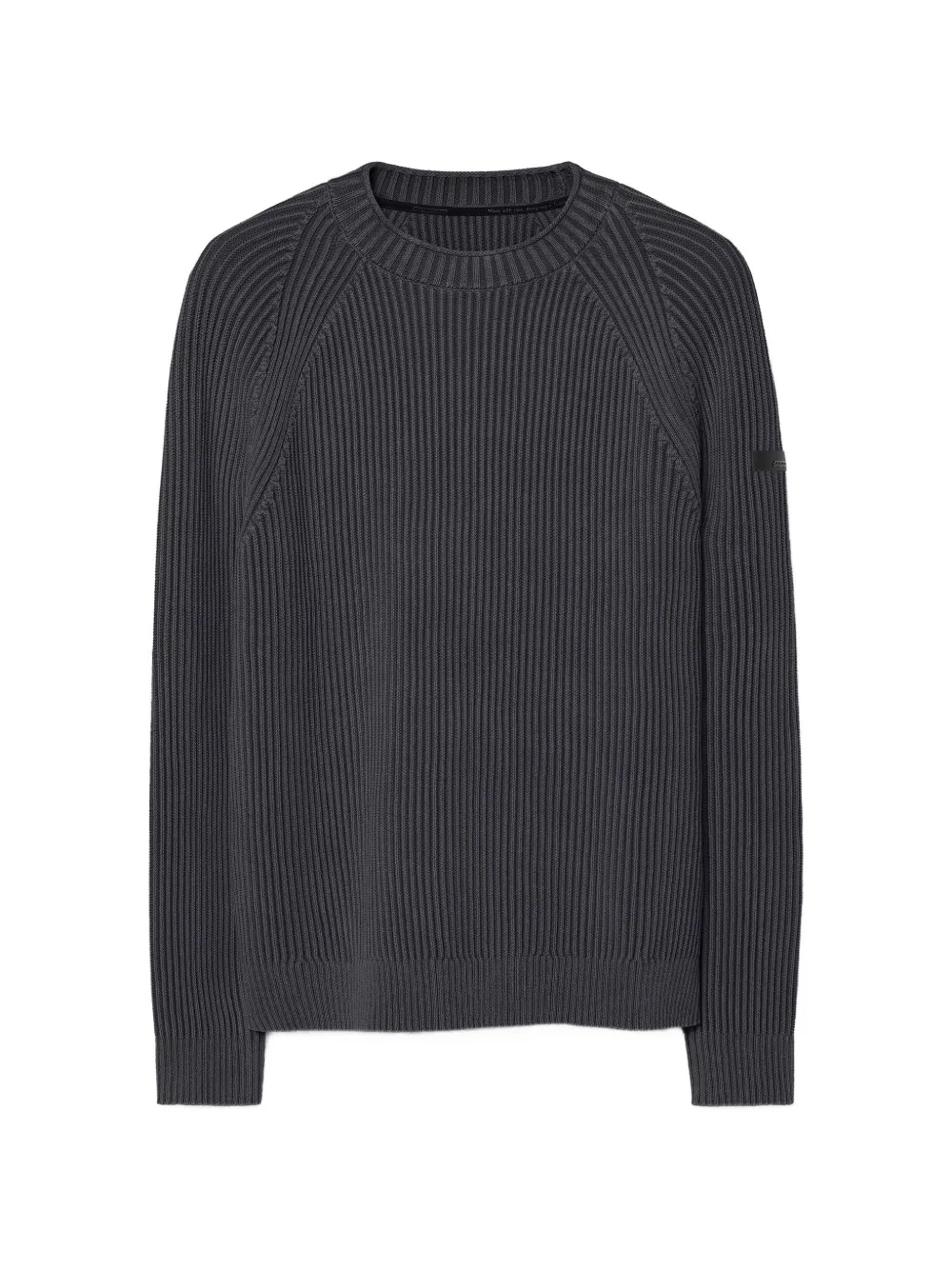 Rrd Ribbed-knit Raglan-sleeve Sweater In Grey