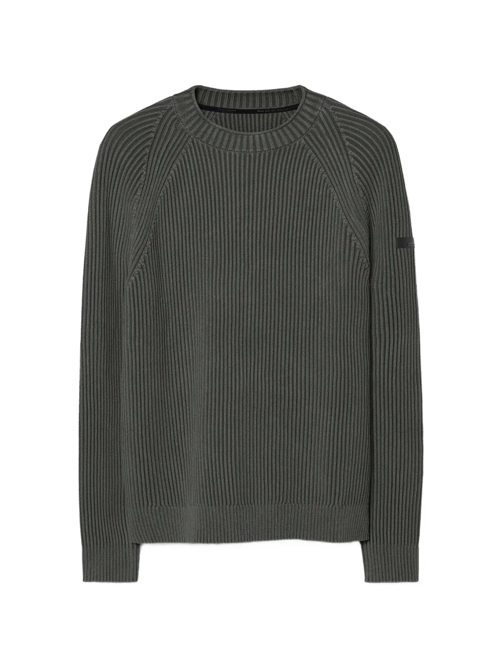 Rrd Ribbed-knit Raglan-sleeve Sweater In Green