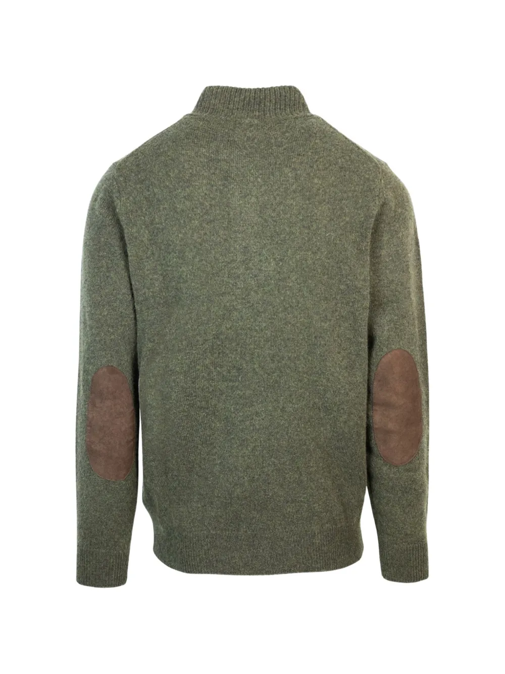 Barbour elbow-patch zip-up sweater Groen