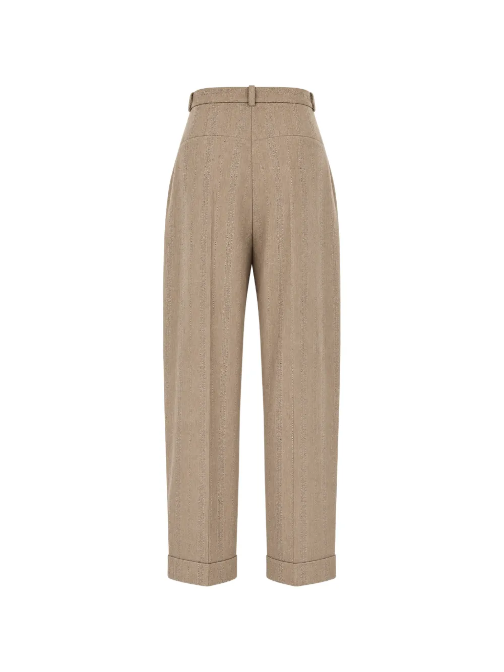 HUGO Tornara ruimvallende broek van stretch-stof met textuur Beige