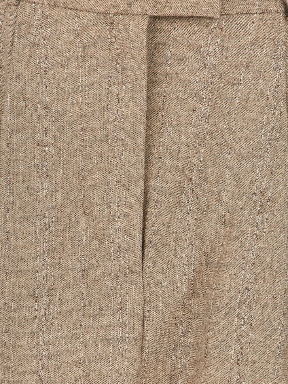 HUGO Tornara ruimvallende broek van stretch-stof met textuur Beige