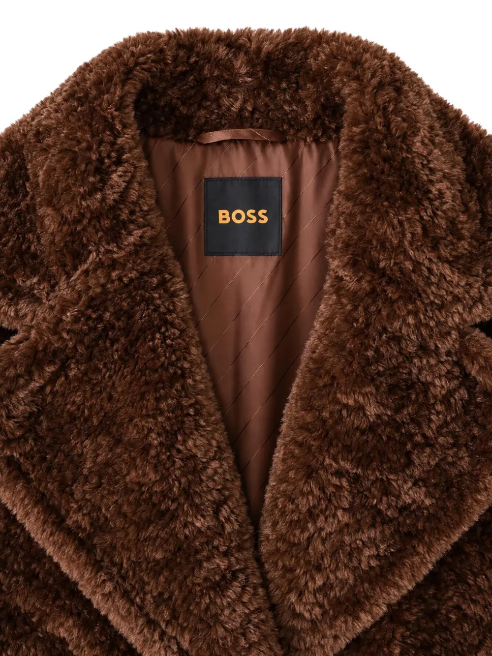 BOSS Teddy jas met verstelbare kraag Bruin