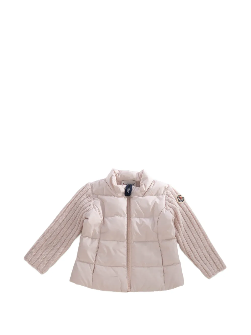 Moncler Enfant quilted panelled jacket Roze