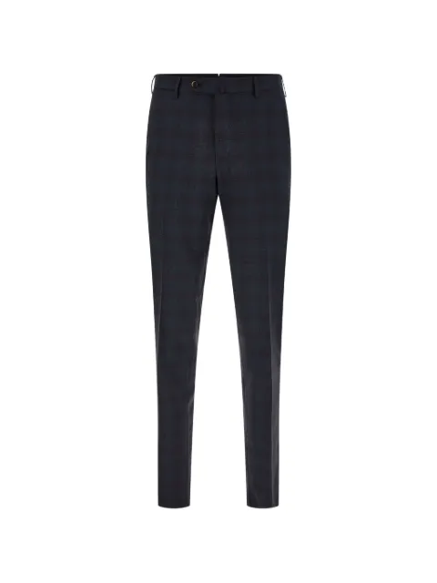 PT Torino check-pattern pressed-crease trousers