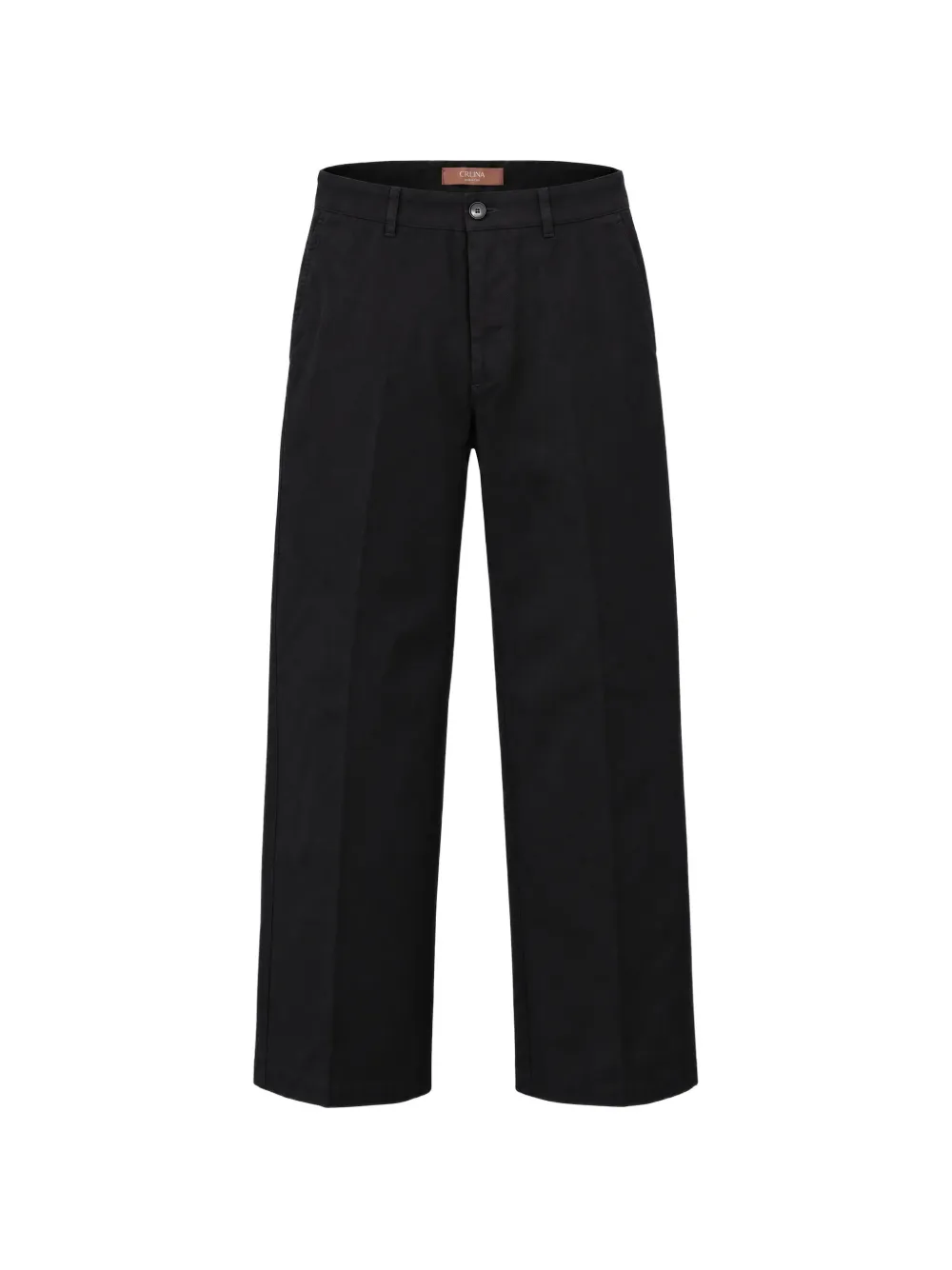Cruna Greenwich Straight-leg Trousers In Black