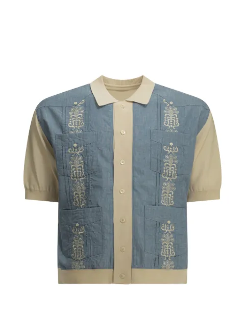 KAPITAL embroidered panelled shirt