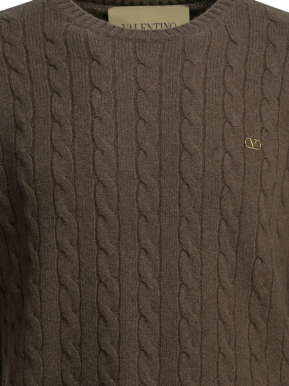Valentino Garavani cable-knit cashmere sweater Bruin