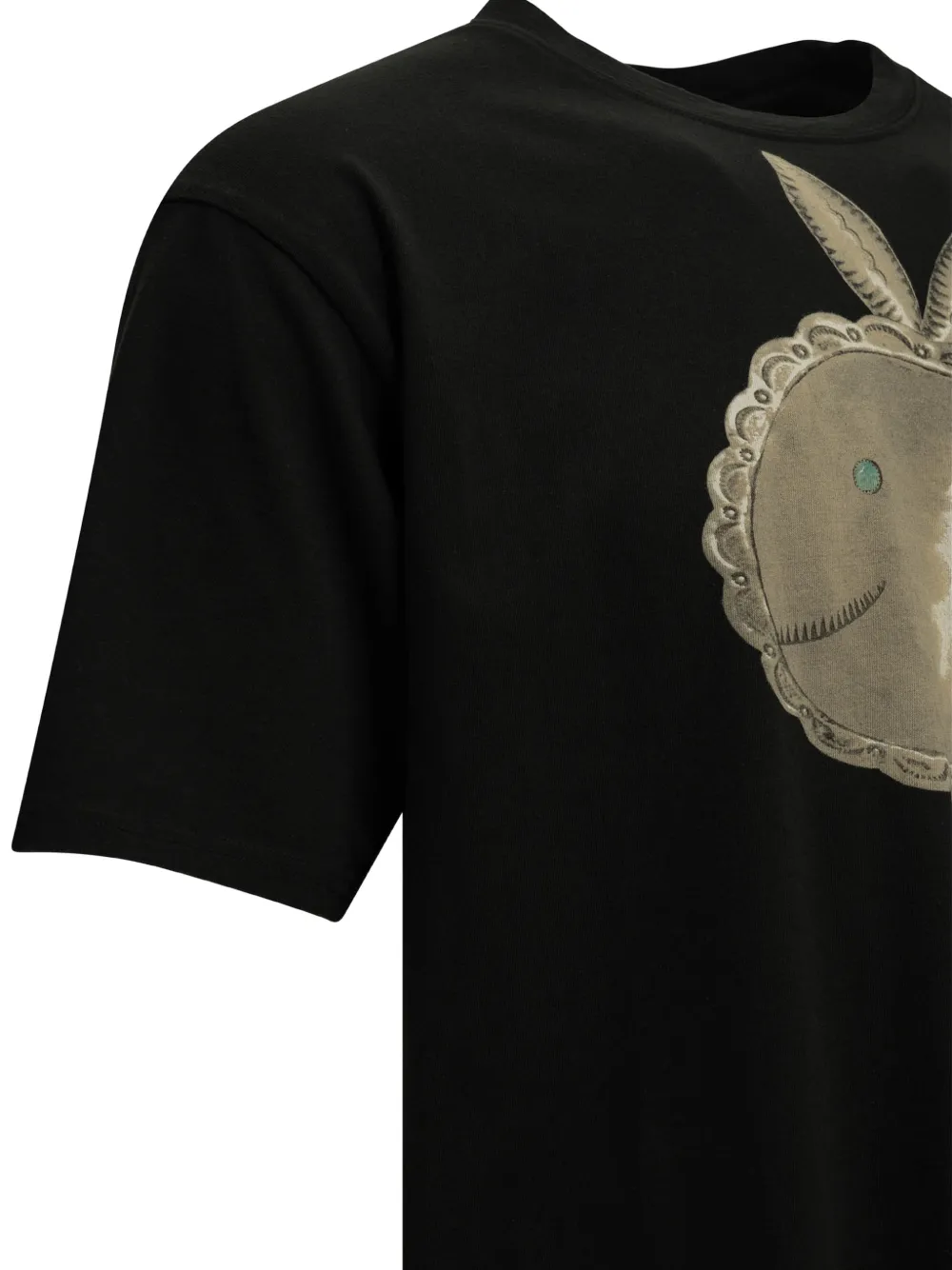 KAPITAL T-shirt met grafische print Zwart