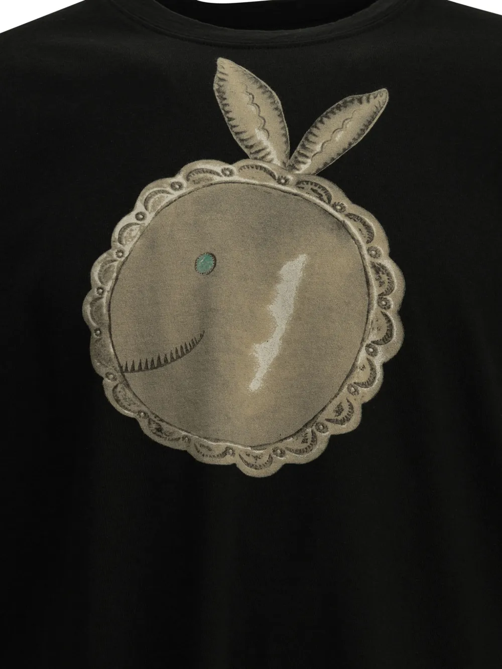 KAPITAL T-shirt met grafische print Zwart