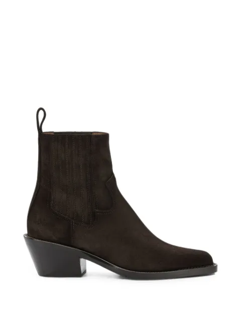 Henderson Baracco suede western ankle boots