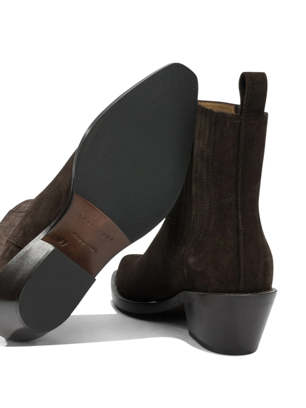 Henderson Baracco suede western ankle boots Bruin