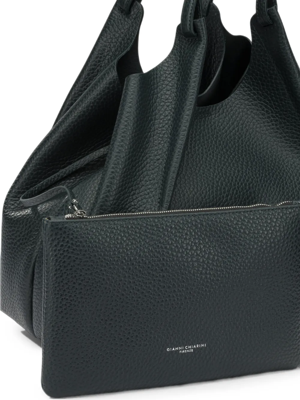 GIANNI CHIARINI Dua leren schoudertas met textuur Groen