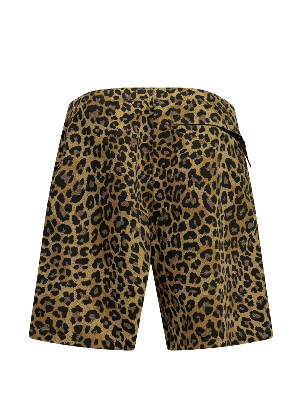 KAPITAL Shorts met luipaard-print en ceintuur Bruin