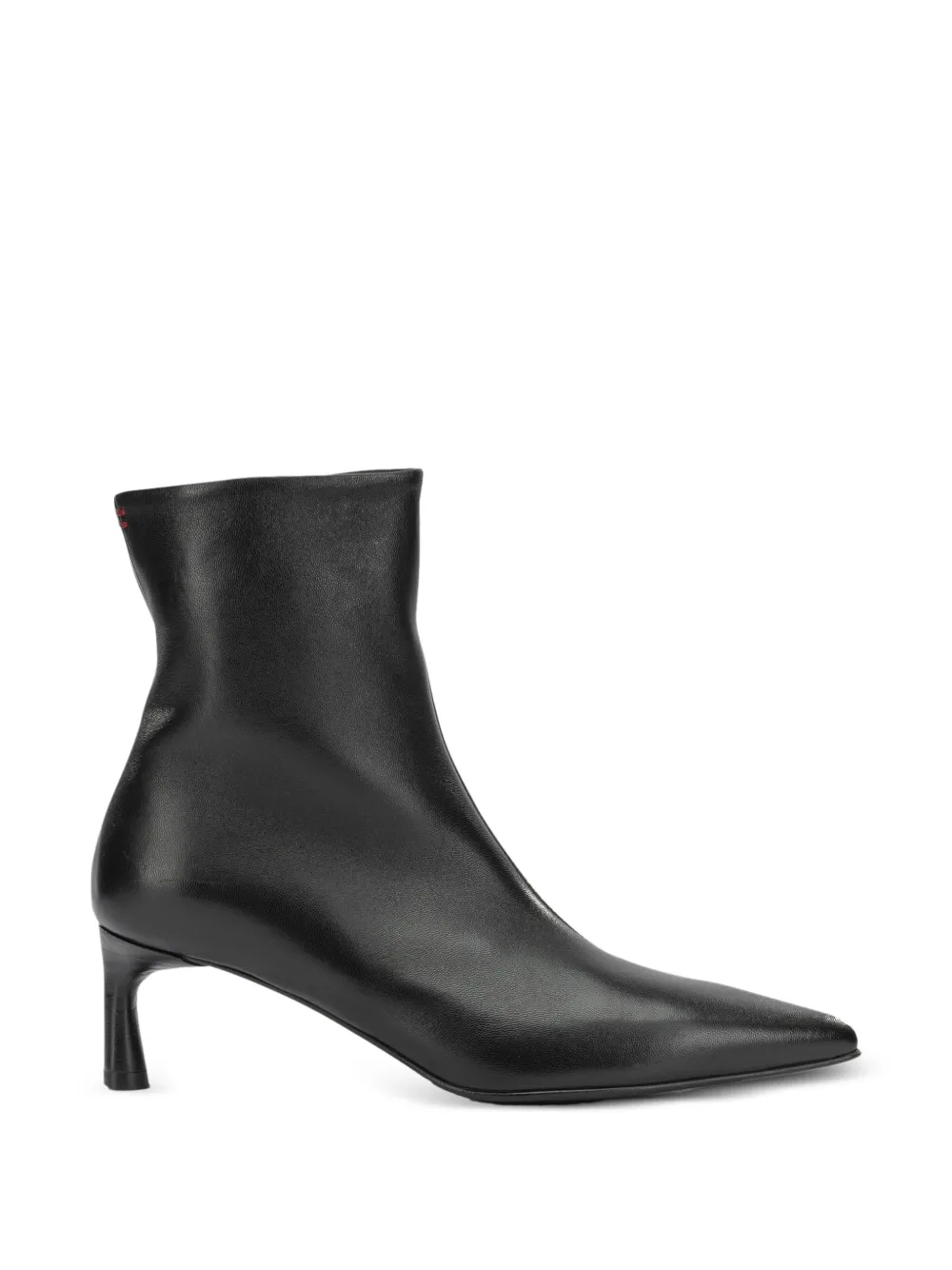 Halmanera pointed-toe leather ankle boots Zwart