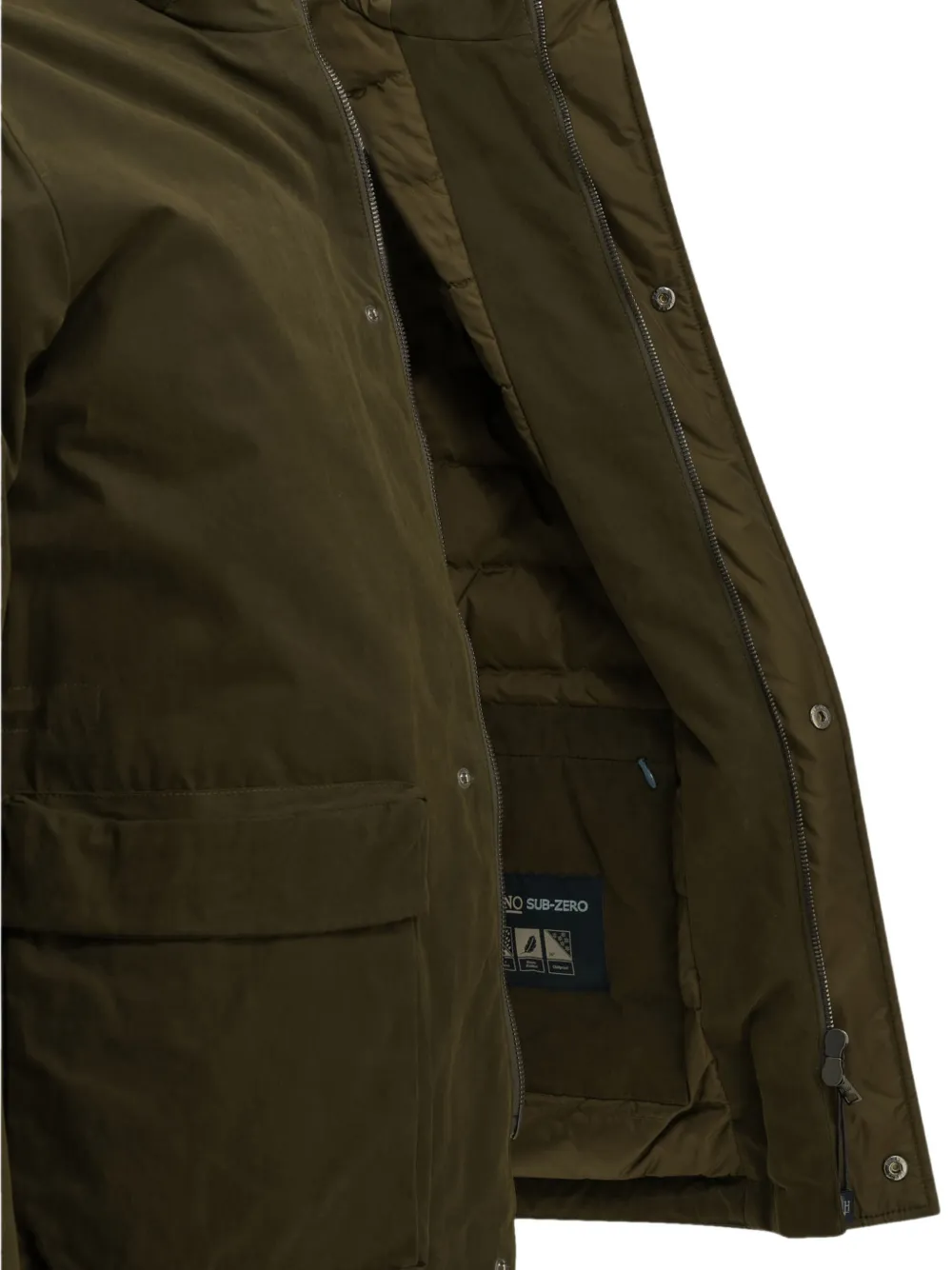 Herno hooded padded jacket Groen