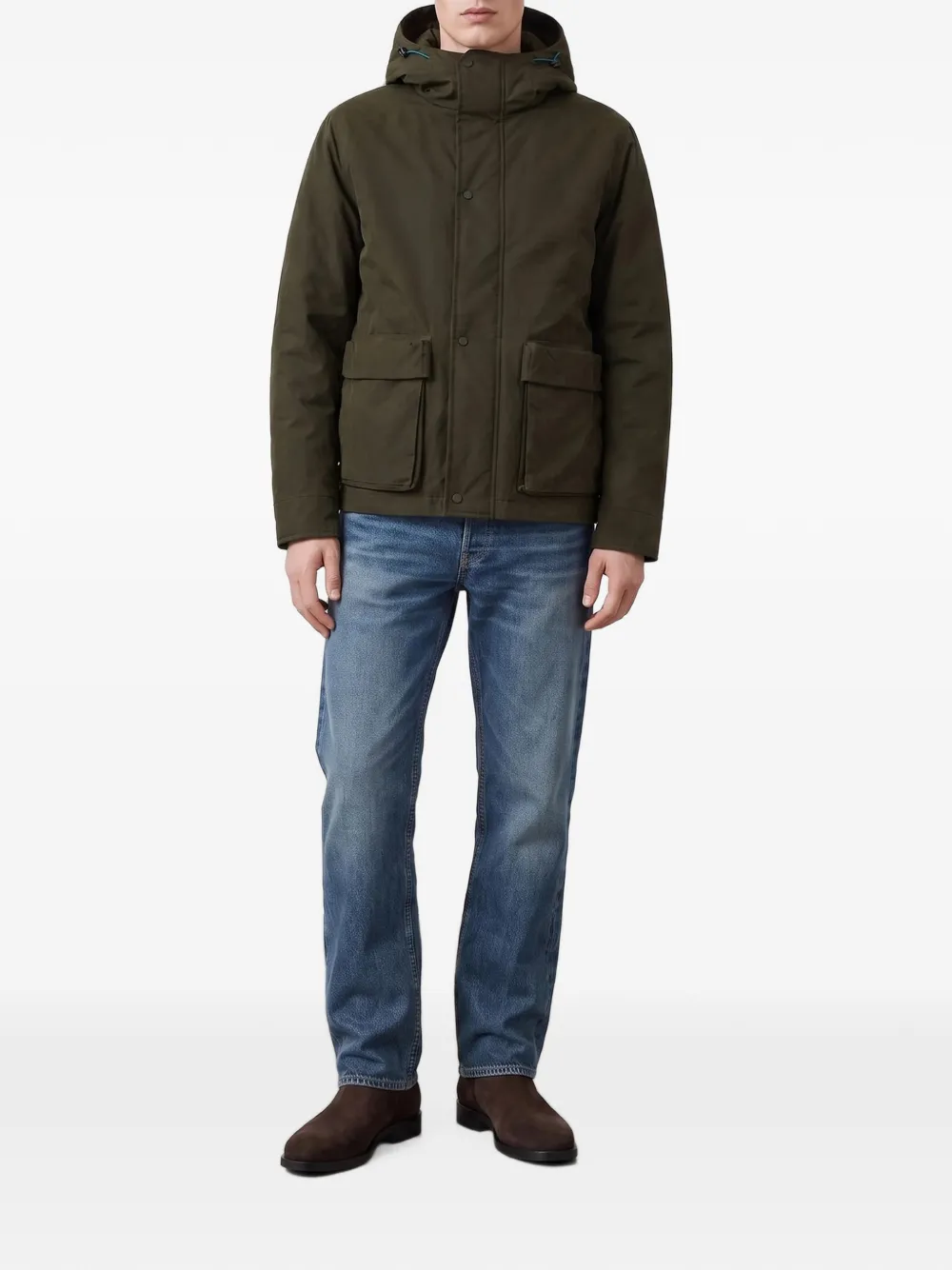 Herno hooded padded jacket Groen