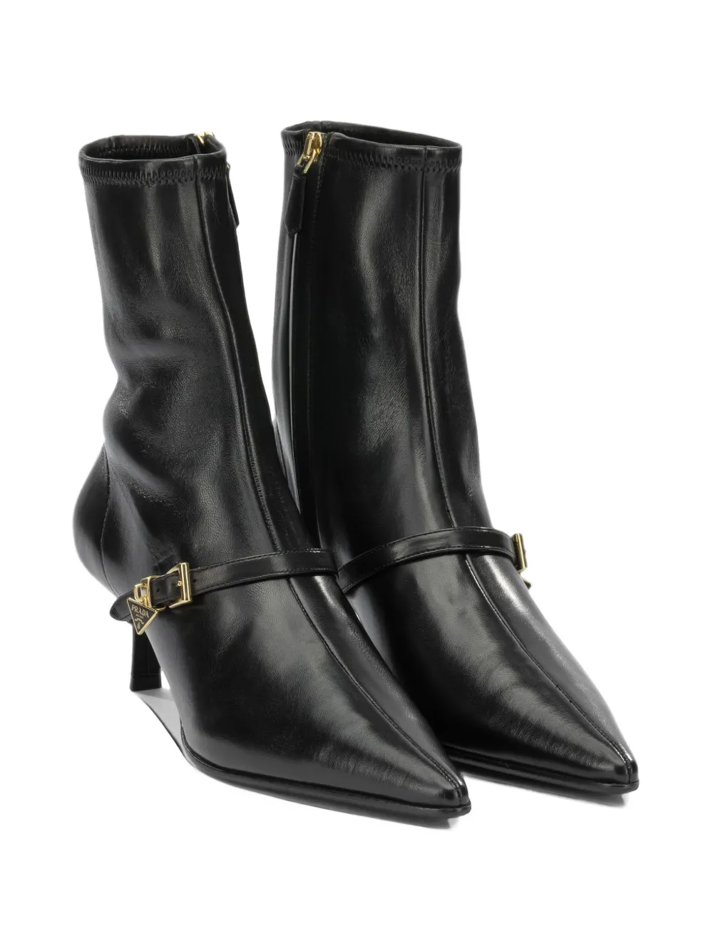 Prada Stretch nappaleren laarzen Zwart